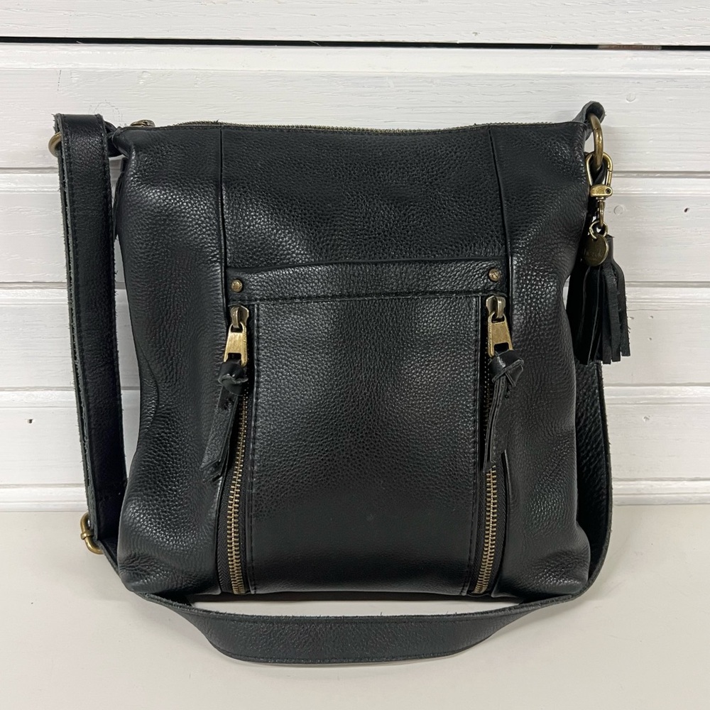 The Sak | Ladera Black Pebbled Leather Crossbody Bag